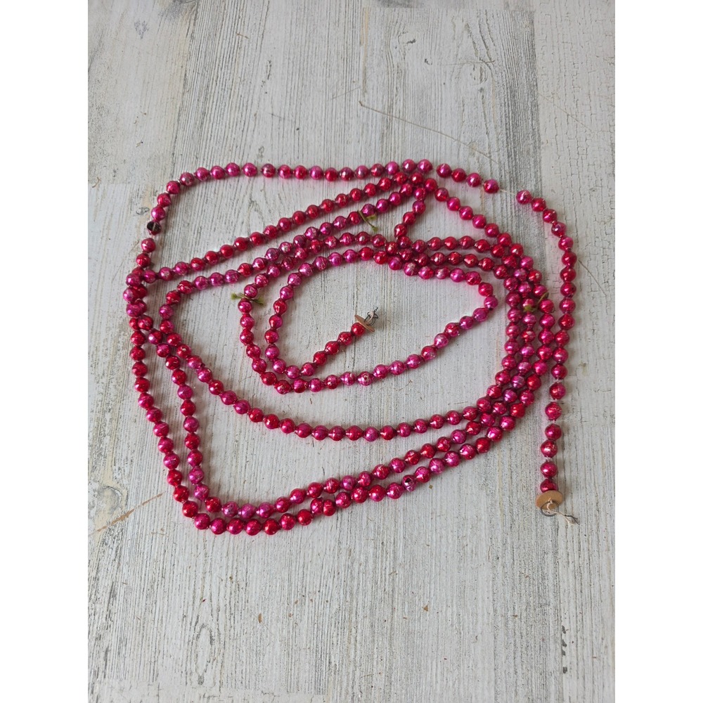 Vintage mercury glass Garland red Xmas tree